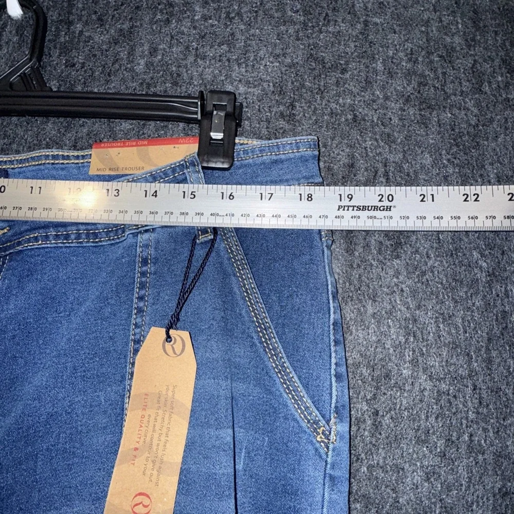 Our Republic For All‎ Womens 22W Mid Rise Trouser Jeans Wide Leg Blue Denim NWT